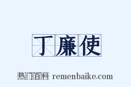 丁廉使是什么意思的图片